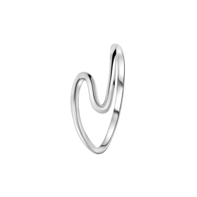 Afbeelding van Lucardi GOLF Ring silvercoloured, Dames, Maat: 55, Silver coloured