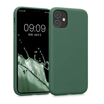 Afbeelding van kwmobile telefoonhoesje geschikt voor Apple iPhone 11 Hoesje smartphone Back cover in donkergroen