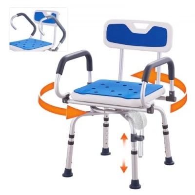 Image de VEVOR Siège de Douche Chaise Pivotante à 360 avec Bras Pivotants