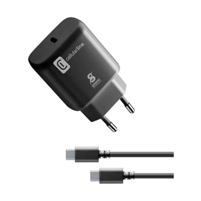Afbeelding van Cellularline Reislader kit, 25W PD usb c to Samsung, zwart