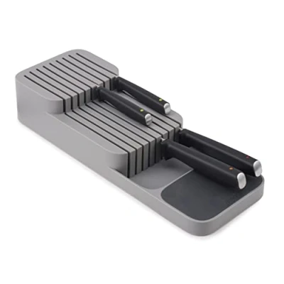Image de Joseph DrawerStore Organiseur pour couteaux 14.3 x 39.8 7.5 cm 2 tiers gris