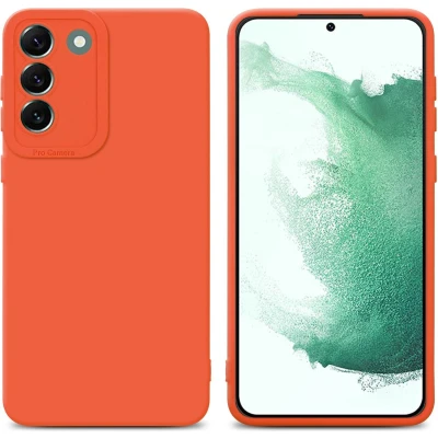 Afbeelding van Cadorabo Hoesje geschikt voor Samsung Galaxy S22 PLUS in Fluid ORANJE Beschermhoes gemaakt van flexibel TPU silicone Cover Case