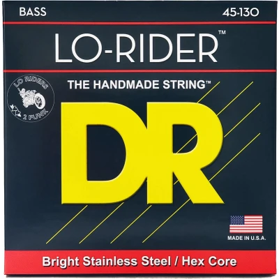 Afbeelding van DR 5er bas 45 130 Lo Rider Stainless Steel MH5 Snarenset voor 5 string basgitaar
