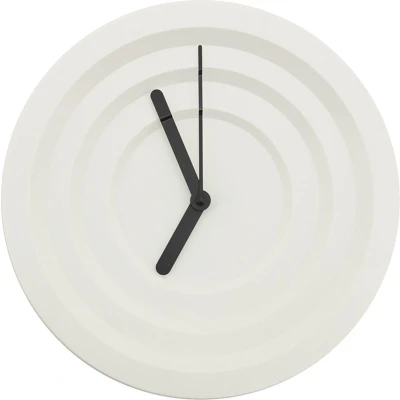 Afbeelding van Furnilux wandklok wit 30 x 5 cm