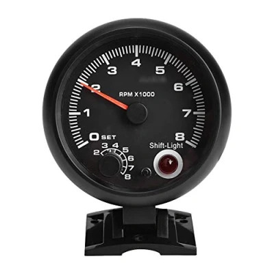 Afbeelding van Jadeshay Tachymeter voor auto, universeel, 12 V, 0 8000 rpm, toerenteller, led, schakellicht