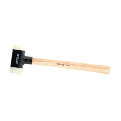 Afbeelding van YATO YT 4626 Kunststofhamer 365 45 569 Hout (essen) terugslagvrij (stalen kogels in de holle ruimte van kop)