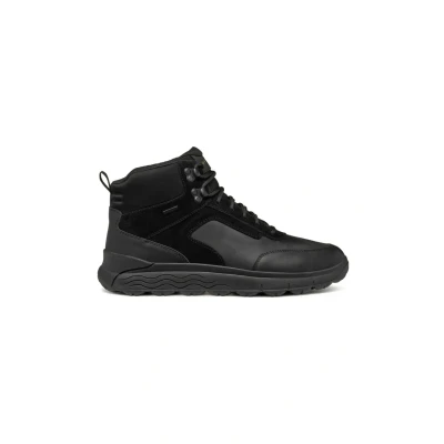 Afbeelding van Geox Veterboots, Heren, Maat: 39, Black Leer en textiel