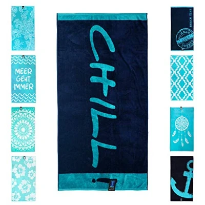 Afbeelding van Strandhanddoek Badhanddoek 90 x 180 cm 100% katoen velours badstof Easy Care.,