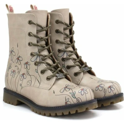 Afbeelding van GOBY Lovely Daisies Laarzen Damesboots Handgemaakt Premium Kwaliteit Maat 35