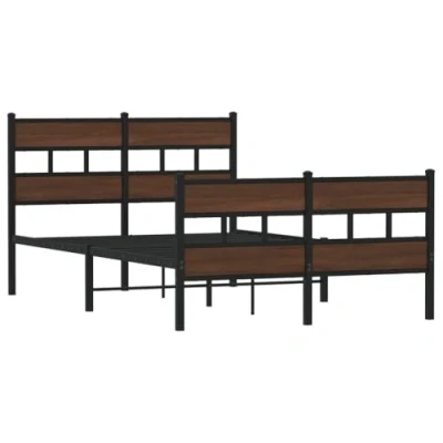 Afbeelding van Bedframe met hoofdbord en voetbord zonder matras 120x200 cm