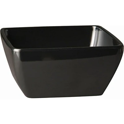 Afbeelding van APS Pure vierkante melamine kom zwart 9x9cm