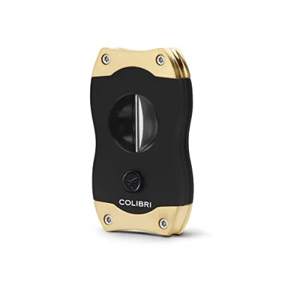 Afbeelding van Colibri V Cut Sigarensnijder, zwart, trekker met veer, cut, diepte 7 mm, meter tot 60 ringen, ergonomisch design