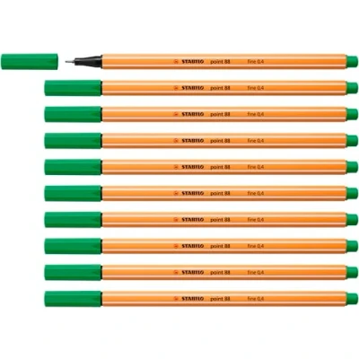 Afbeelding van STABILO point 88 Premium Fineliner Fine 0,4 mm Licht Smaragd Groen Doos 10 stuks
