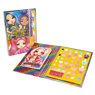 Afbeelding van Nice Group Rainbow High make up Book, boek met upset voor kinderen, het leren maquilleren van gezicht, ogen en handen, NiHardlines