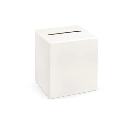 Afbeelding van PartyDeco enveloppendoos Cream Bruiloft creme/wit karton 24 x cm