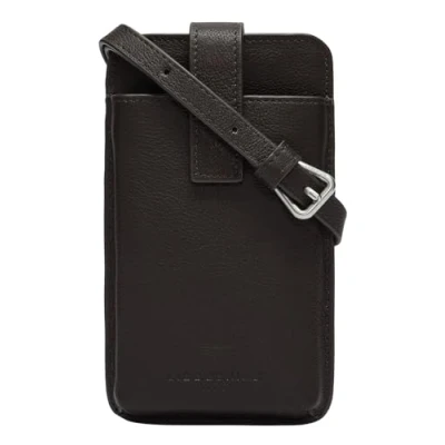 Afbeelding van LIEBESKIND BERLIN Leren Schoudertas mobiele telefoon Harris Mobile Pouch Dark Choco Nips Donkerbruin