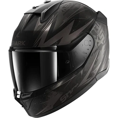 Afbeelding van Shark D Skwal 3 Blast R Mat Helm zwart/antraciet/antraciet