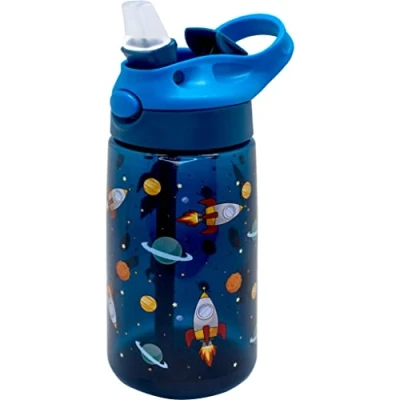 Afbeelding van NERTHUS Tritan kinderfles, herbruikbaar, BPA vrij, opvouwbaar mondstuk, ergonomisch, robuust, duurzaam, licht