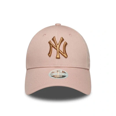 Afbeelding van New York Yankees Womens Metallic Pastel Pink 9FORTY Adjustable Cap