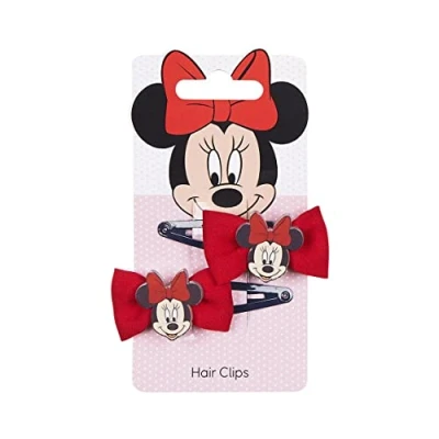 Afbeelding van Hair Clips Minnie Mouse Rood Lasso 2 Stuks