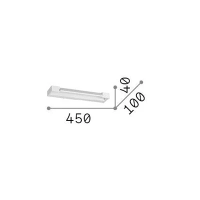 Afbeelding van Ideal Lux LED wandlamp Balans wit, metaal, breedte 45 cm