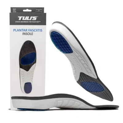 Afbeelding van Tuli&#039;s Peesplaatontsteking steunzolen / Plantar Fascia Stijve voetboogondersteuning Gel schokdemping Schoenmaat: 42 44 (29.5cm)