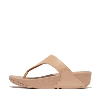 Afbeelding van Fitflop Teenschacht van Lulu leer, teenslippers voor dames, Beige