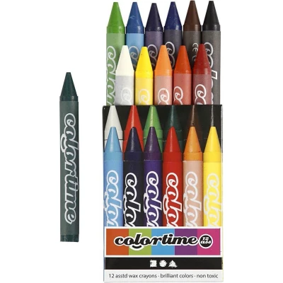 Afbeelding van Colortime Kleurkrijt 10 Cm 12 Stuks