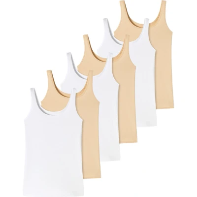 Afbeelding van uncover by Schiesser 6ER PACK Basic Hemd Weiß sand, Dames, Maat: 3XL, sand