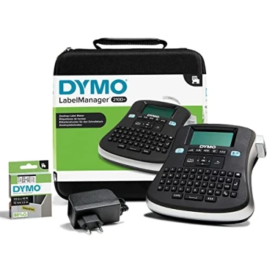 Afbeelding van DYMO LabelManager 210D labelmachine in koffer Labelapparaat met QWERTZ toetsenbord &amp; groot grafisch display Eenvoudige tekstbewerking voor D1 labels een breedte van 6, 9 en 12 mm