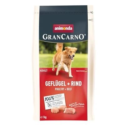 Afbeelding van 1kg animonda GranCarno Adult Gevogelte + Rund droogvoer voor honden