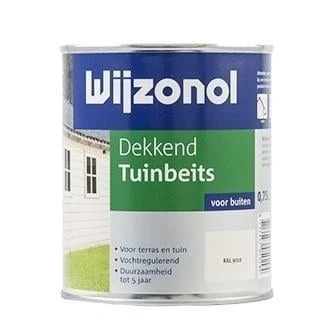 Afbeelding van Wijzonol Tuinbeits Dekkend Ral 9010 750 ml