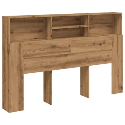 Afbeelding van vidaXL Hoofdbordkast 160x19x103,5cm bewerkt hout artisanaal eikenkleur