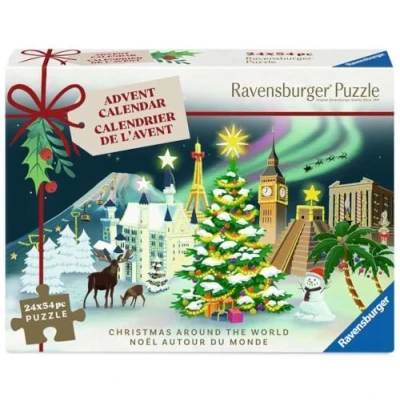Afbeelding van Kinderpuzzel 54 stukjes puzzel adventkalender