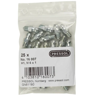 Afbeelding van Pressol Conische smeernippel H1 recht, M 6 x 1 VZ 25 stuk(s)