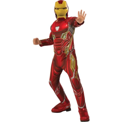 Afbeelding van Rubies Iron Man Kostuum Jongen Rood, Goud Maat 104 Carnavalskleding Verkleedkleding