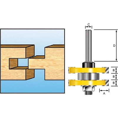 Afbeelding van MAKITA D 12027 groef &amp; veer frees met kogellager