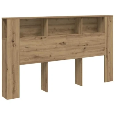 Afbeelding van vidaXL Hoofdbordkast 180x18,5x102,5 cm bewerkt hout artisanaal eiken