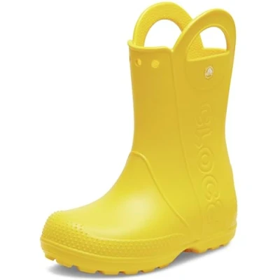 Afbeelding van Crocs Handle It Rain Boot Enkellaarzen, uniseks, kinderen, Geel.