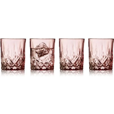 Afbeelding van Lyngby Glas Sorrento Whiskyglas 32 cl 4 st. Pink