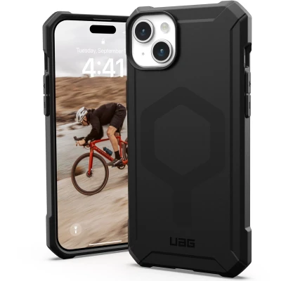 Afbeelding van Urban Armor Gear Essential MagSafe Backcover Apple iPhone 15 Plus Zwart compatible