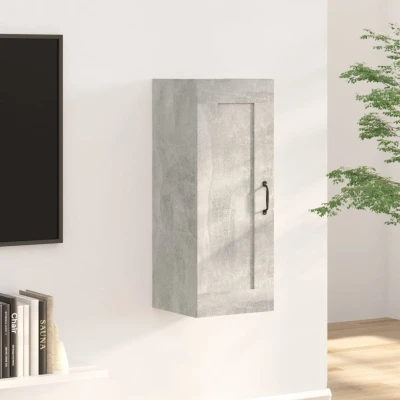Afbeelding van Hangkast 35x34x90 cm bewerkt hout betongrijs