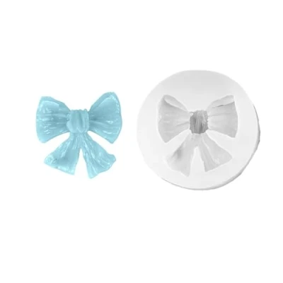 Afbeelding van Ideen mit Herz Siliconen mal met strik verjaardag Kerstmis geschenkdecoratie marmer gips, beton vorm DIY Artikelgrootte: 4 cm x 3,9 0,7