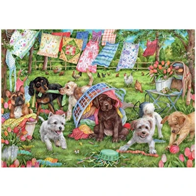 Afbeelding van Falcon de luxe Puppies in the Garden 1000 stukjes Legpuzzel voor volwassenen