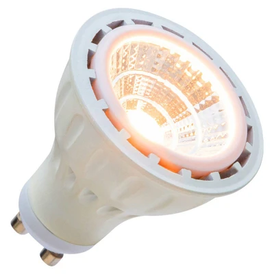 Afbeelding van GU10 led spot 5 Watt, dimbaar, 5W vervangt 50W, flame (2200K), 335 lumen, 230V, Ø57mm diameter