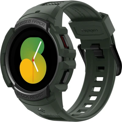 Afbeelding van Spigen Rugged Armor Pro Opbergtas Groen Thermoplastic polyurethaan (TPU)
