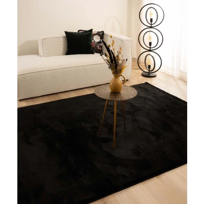 Afbeelding van Velours Vloerkleed Flair Zwart 120x170 Cm