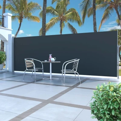 Afbeelding van Windscherm uittrekbaar 160x500 cm blauw