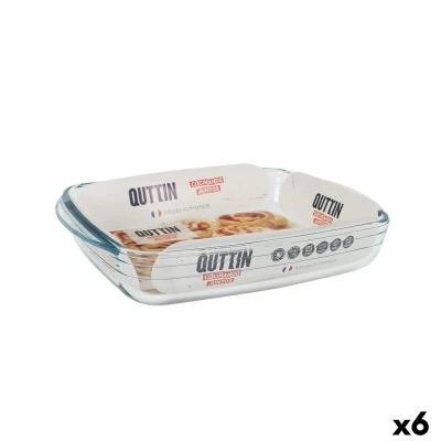 Afbeelding van Ovenschaal Quttin 1,9 L Glas Rechthoekig 28 x 19,9 5 cm (6 Stuks)