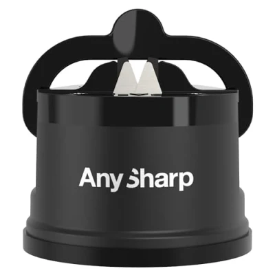 Afbeelding van Anysharp Messenslijper met zuignap, zwart